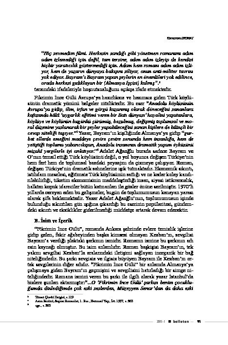 Fikrimin Ince Gulu Ruman Adalet Agaoglu 1977 327s Adlet Aghaoghlunun Fikrimin Ince Gulu Adli Rumaninin Incelemesi Kamuran Eront 14s