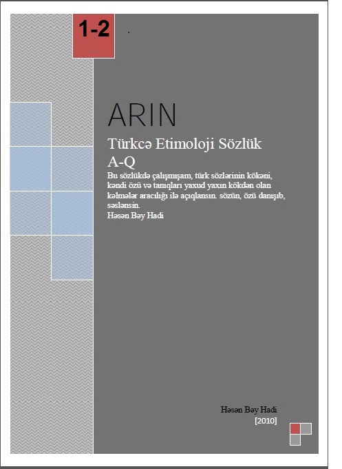 Arın Sözlügü-2010- I-Türkce Türkce- Azerbaycan Turkcesi-I-Bey Hadi-1995-2010-Latin