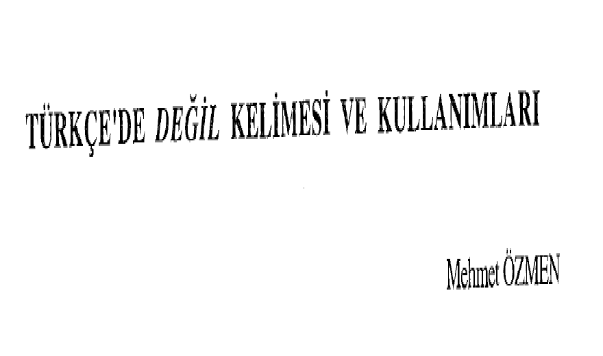 Türkcede Değil Sözü Ve Kullanımı-Mehmet Özmen-54s