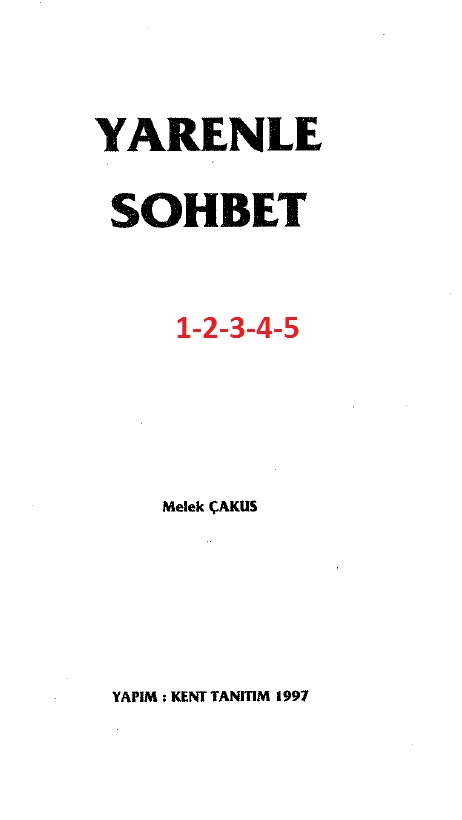 Yarenle Söhbet-1-2-3-4-5-Melek Çaquş-1997-820s
