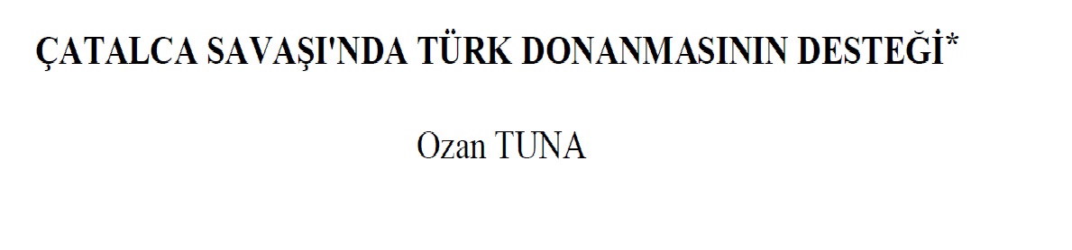 Çatalca Savaşında Türk Donanmasının Desteği-Ozan Tuna-35s