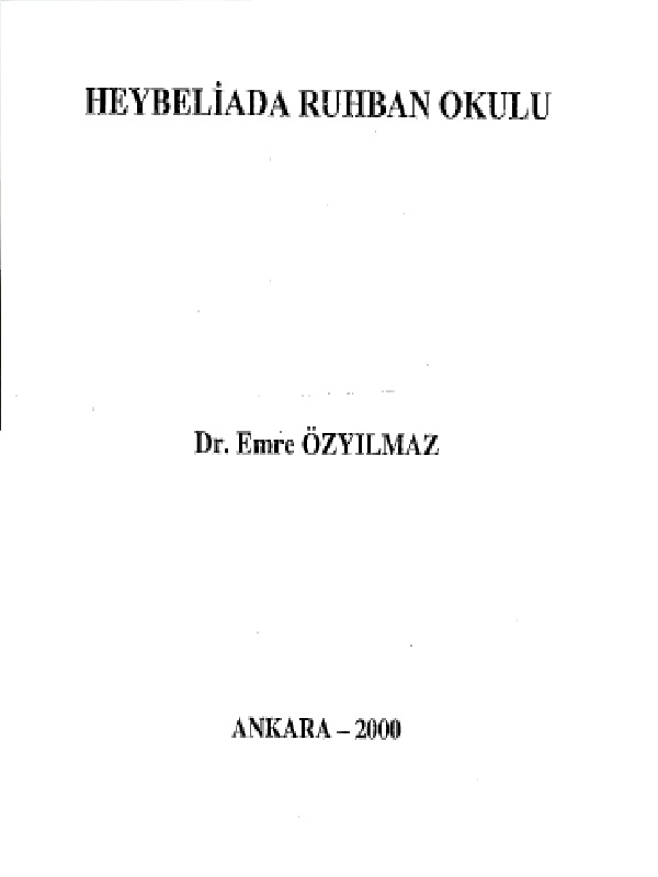 Heybeliada Ruhban Okulu-Emre Özyılmaz-Ankara-2000-228s