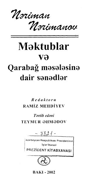 Mektublar Ve Qarabağ Meselesine Dair Senedler-Neriman Nerimanov-Baki-2002-53s