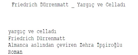 Yarqıc Ve Celladı-Friedrich Dürrenmatt-Zehra İpşiroğlu-2006-37s