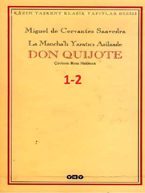 Don Quijote-don kişot-1-2-Miguel de Cervantes-roza hakmen-1995-1127s