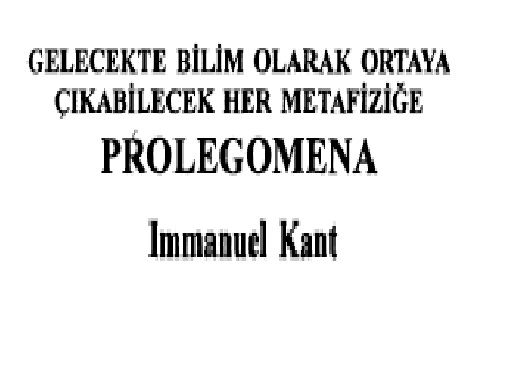 Prolegomena-Immanuel Kant-Ioanna Kuçuradi-yusuf örnek-2002-301s