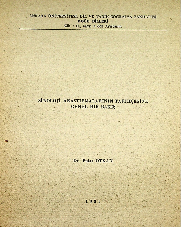 Sinoloji Araşdırmalarının Tarixcesine Genel Bir Bakış-Pulad Otqan-1981-24