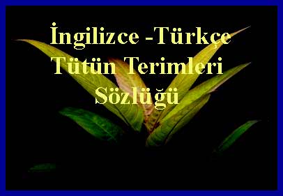 Ingilizce-Türkce Tütün Terimleri Sözlüğü