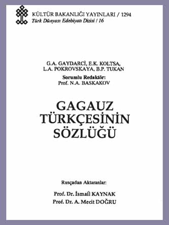 Gagavuz Türkcesinin Sözlüğü