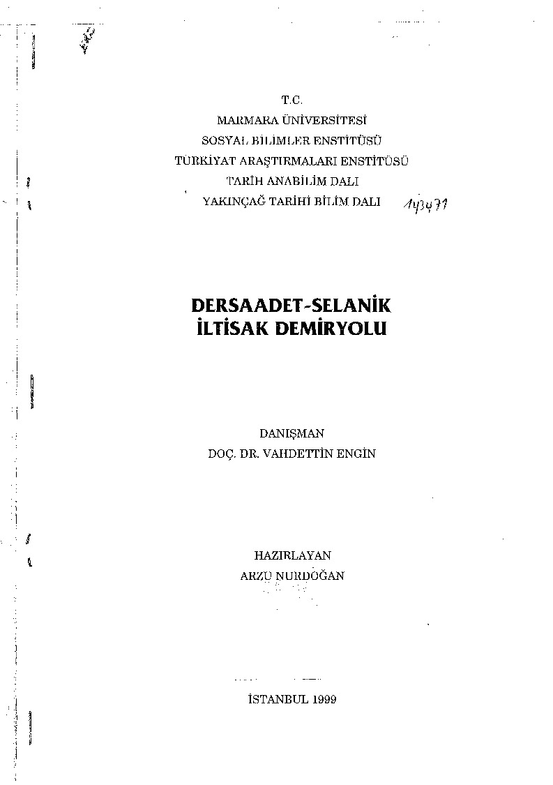 Der saadet Selanik-iltisaq demiryolu-Arzu Nurdoğan-1999-170s