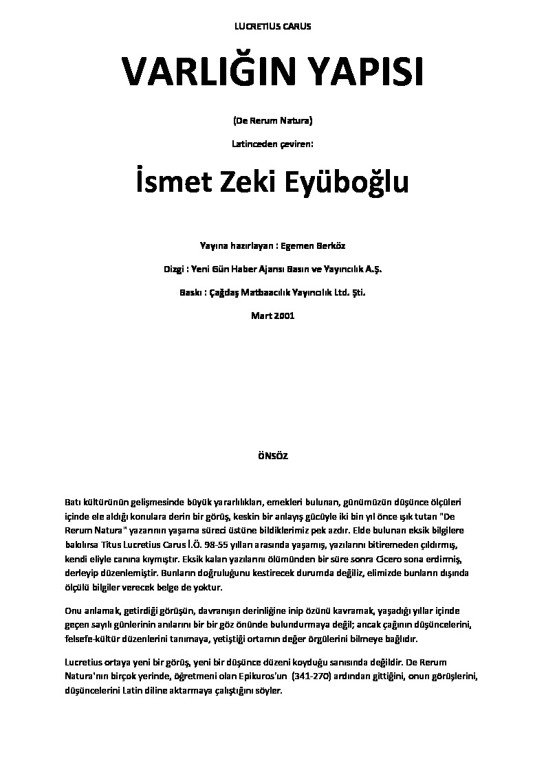 Varlığın Yapısı-Çev-İsmet Zeki Eyyüboğlu-Eyüboğlu-2001-295s