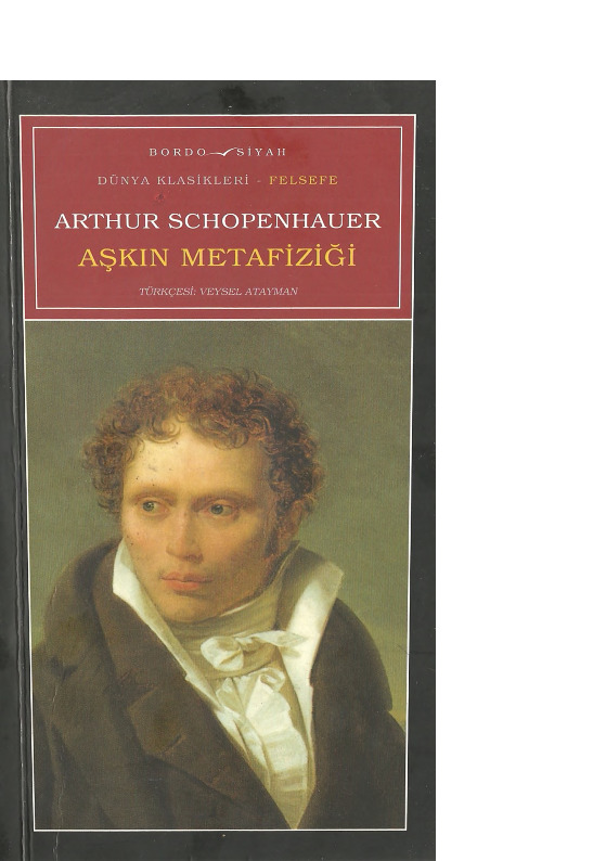 Aşqın Metafiziki-Arthur Schopenhauer-Artur Şopinhover-Çev-Veysel Atayman-2003-88s