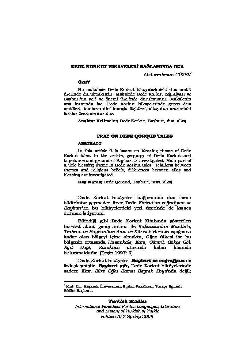 Qorqud Ata Turkmen Taza Tapilan Gunbed Yasmasi Turkmence Ceviri Sehruz Agatabayi 2019 32 Ali Duymaz Oghuz Xaqan Destani Dede Korkut Kitabi 9s Dede Korkut Destanlarinda Tav Eli Ve Chevresi Ahmed Toksoy 8s Dede Korkut Hikayeleri Baghlaminda Dua