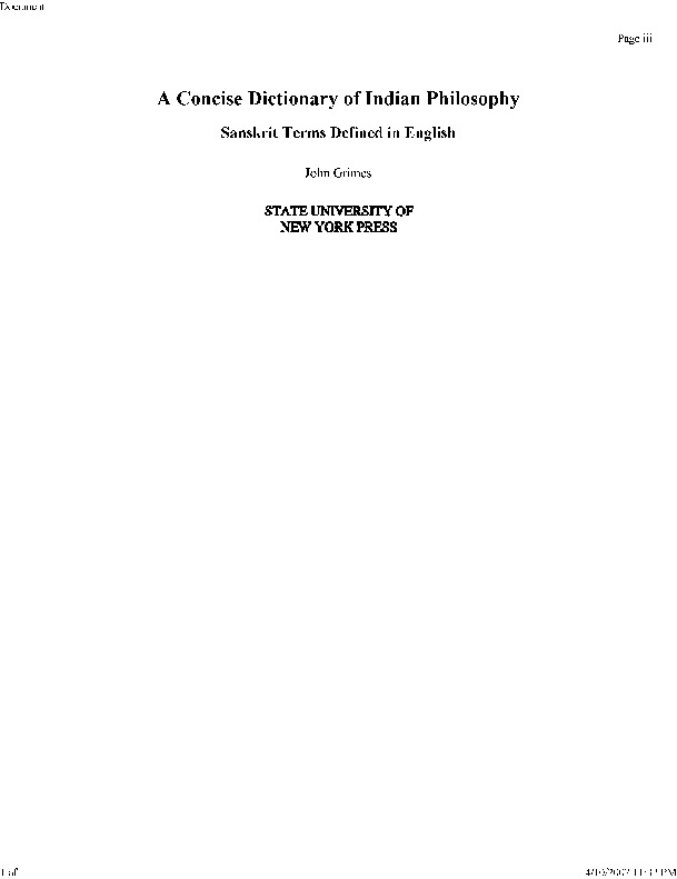 Concise A Sanskrit-Enof Indian Philosophy--John Grimes-400s