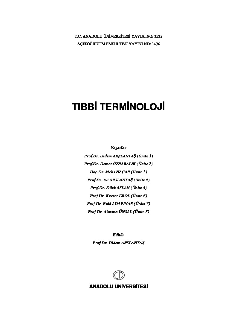 Tibbi Terminoloji-Didem Arslandaş-2014-201s