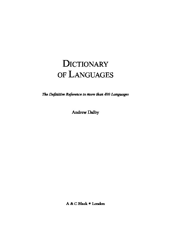 Dictionary Of Languages-Andrew Dalby-Ingilizce-2006-753s