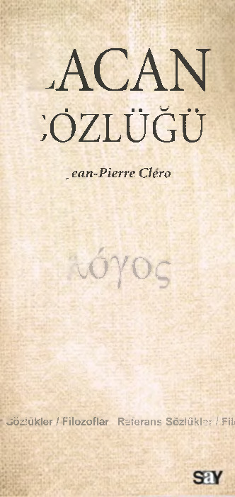 Lacan Sözlüğü-Jean-Pierre Clero-Özge Soysal-2002-185s