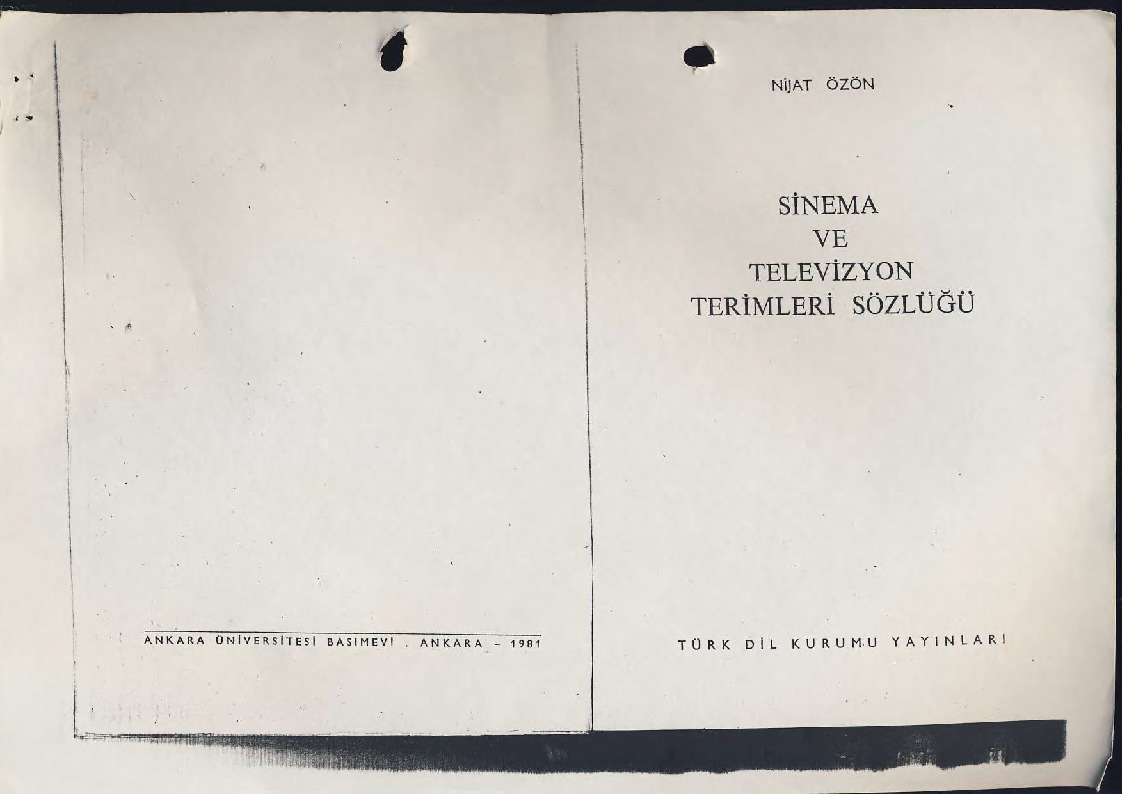 Sinema Ve Televizyon Terimleri Sözlüğü-Nicat Özön-1981-527s