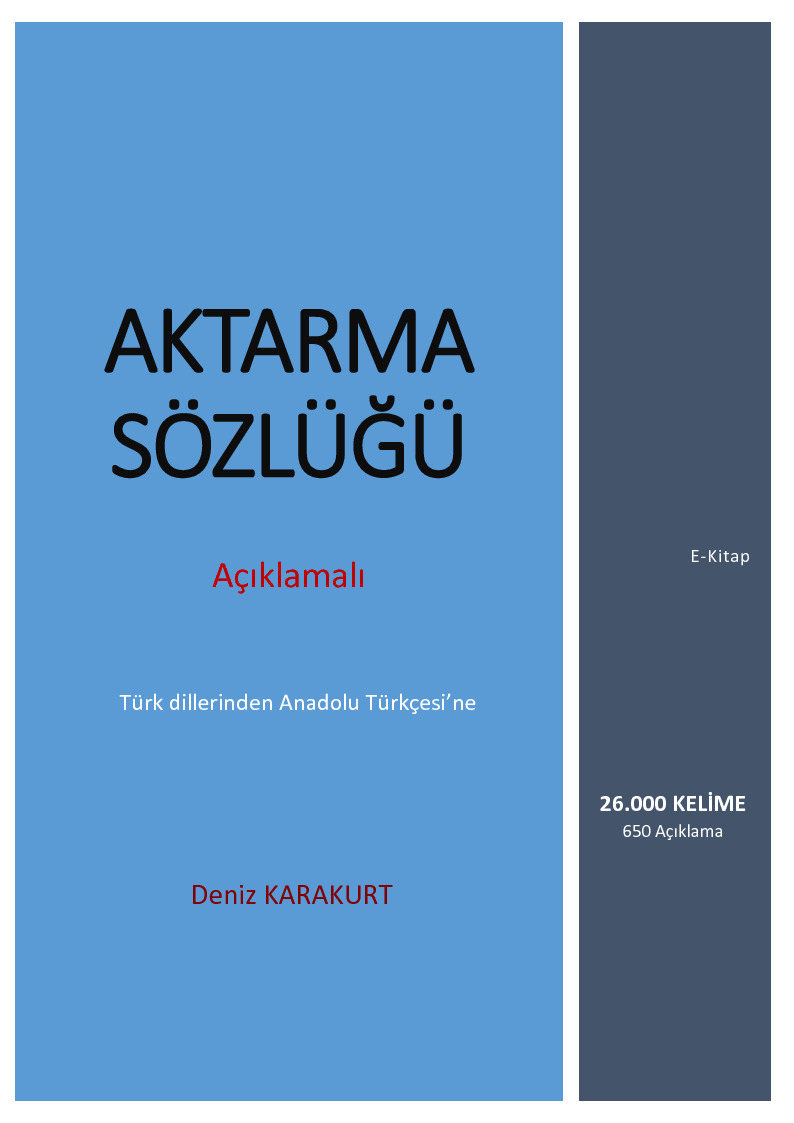 Aktarma Sözlüğü-Etimoloji-Deniz Qaraqurd-2018-380s