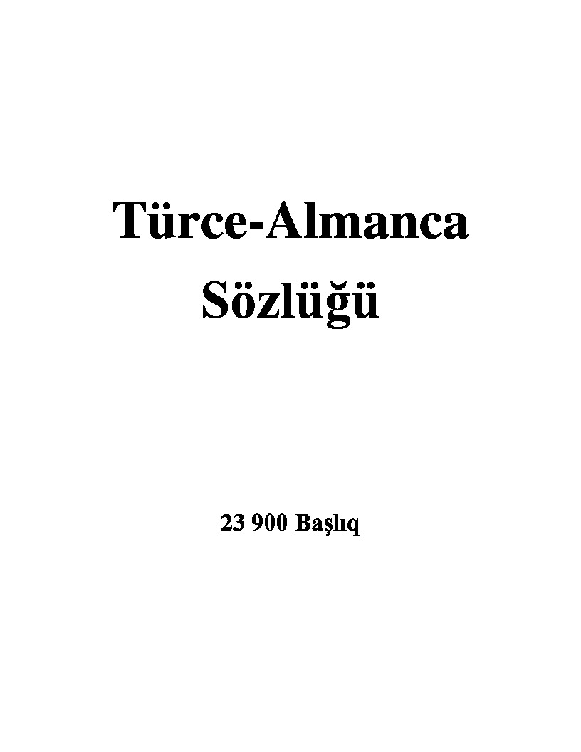 Türce-Almanca Sözlüğü-23 900 Başlıq-936s
