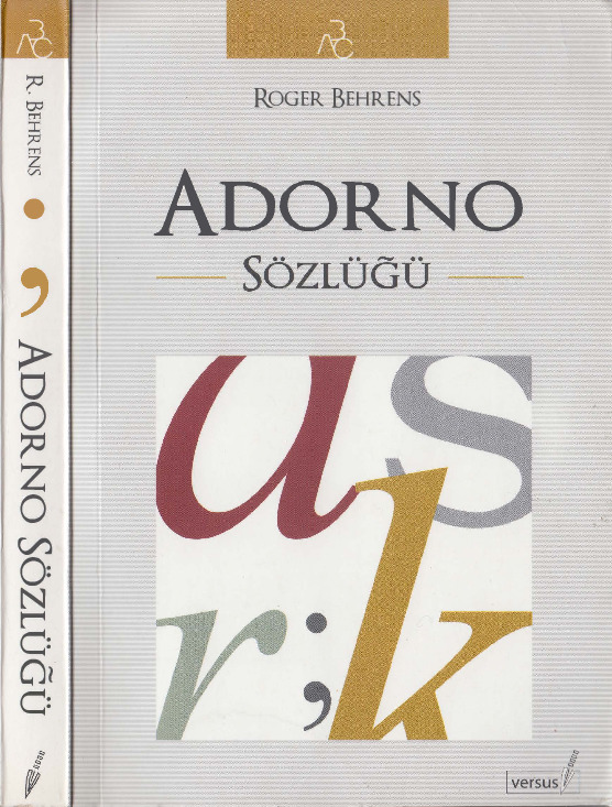 Adorno Sözlüğü-Roger Behrens-2011-270s