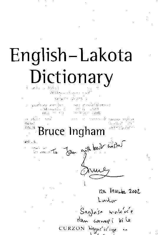 English-Lakota Dictionary-Bruce Ingham-2002-300s