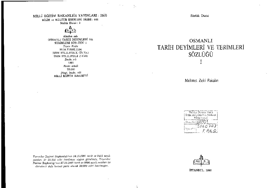 mehmed zeki pakalin 1993 2370s