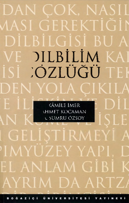 Dilbilim Sözlüghü-Kamile Imer-2011-354s
