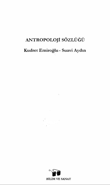 Antropoloji Sözlüghü-Qudret Emiroğlu-Suavi Aydın-2003-972s
