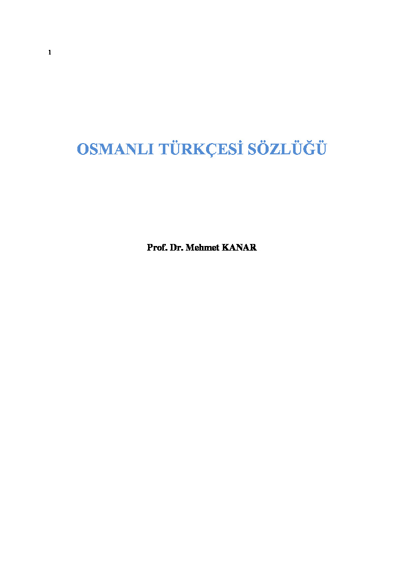 Osmanlı Türkcesi Sözlüğü-Mehmed Kanar-2001-571s