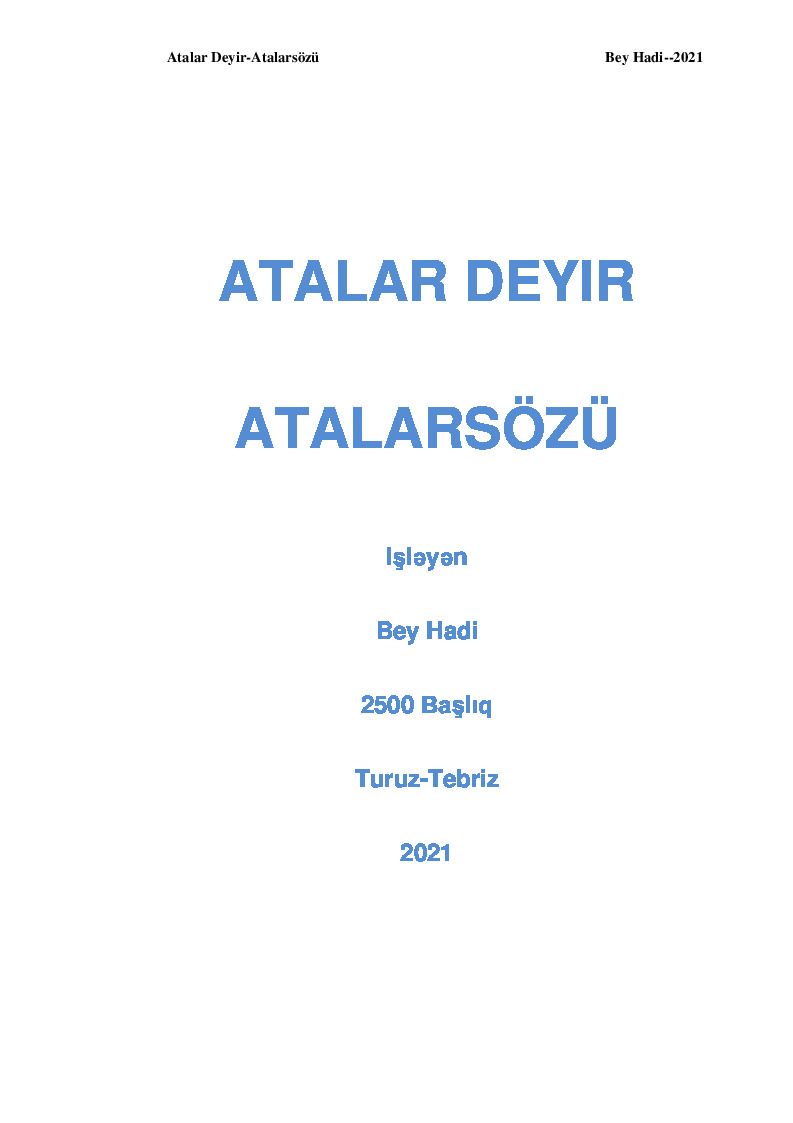 Atalar Deyir-Atalarsözü-1630 Başlıq-Bey Hadi-Latin-2021-123s