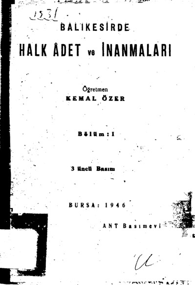 Balıqesirde Xalq Adet Ve Inanmaları-Kemal Özer-196-47s