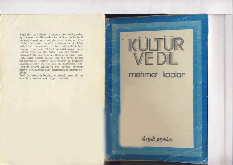 Kültür Ve Dil - Mehmet Kaplan