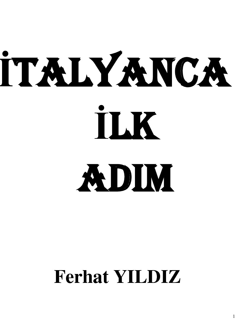 Italyanca Ilk Adım-Ferhad Yıldız-55s
