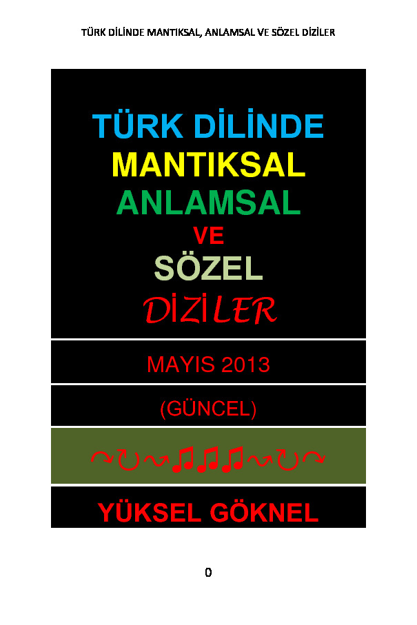 Türk Dilinde Mentıqsal-Anlamsal Ve Sözel Diziler-Yüksel Göknel-2013-214s