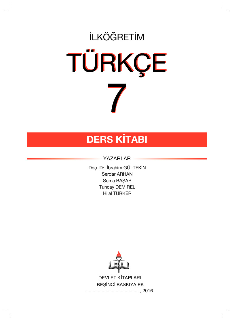 Ilköğretim Türkce Ders Kitabı-7.Sinif-2016-128s