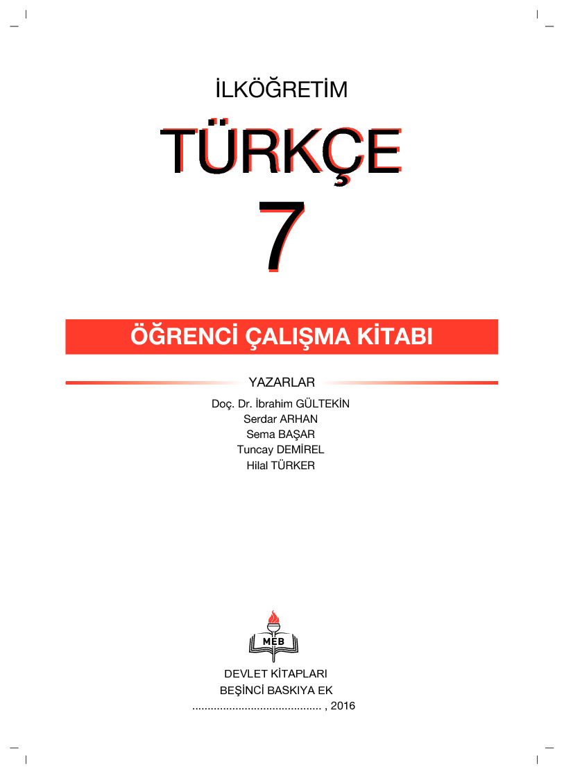 Ilköğretim Türkce Oğrenci Çalışma Kitabı-7.Sinif-193s