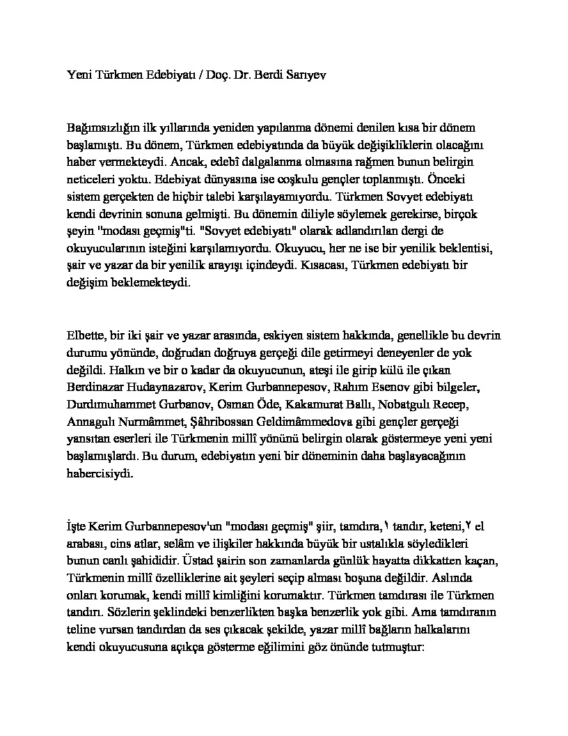 Yeni Türkmen Edebiyatı-berdi sarıyev-30s+Eski Türkcede Moğolca-John R.Krueger-Mustafa S. Qaçalın-9s+ Xakas Türkcesindeki ünlu Uzunluluqları Ve Oluşum şartları üzerine-Gülsüm Killi-13s