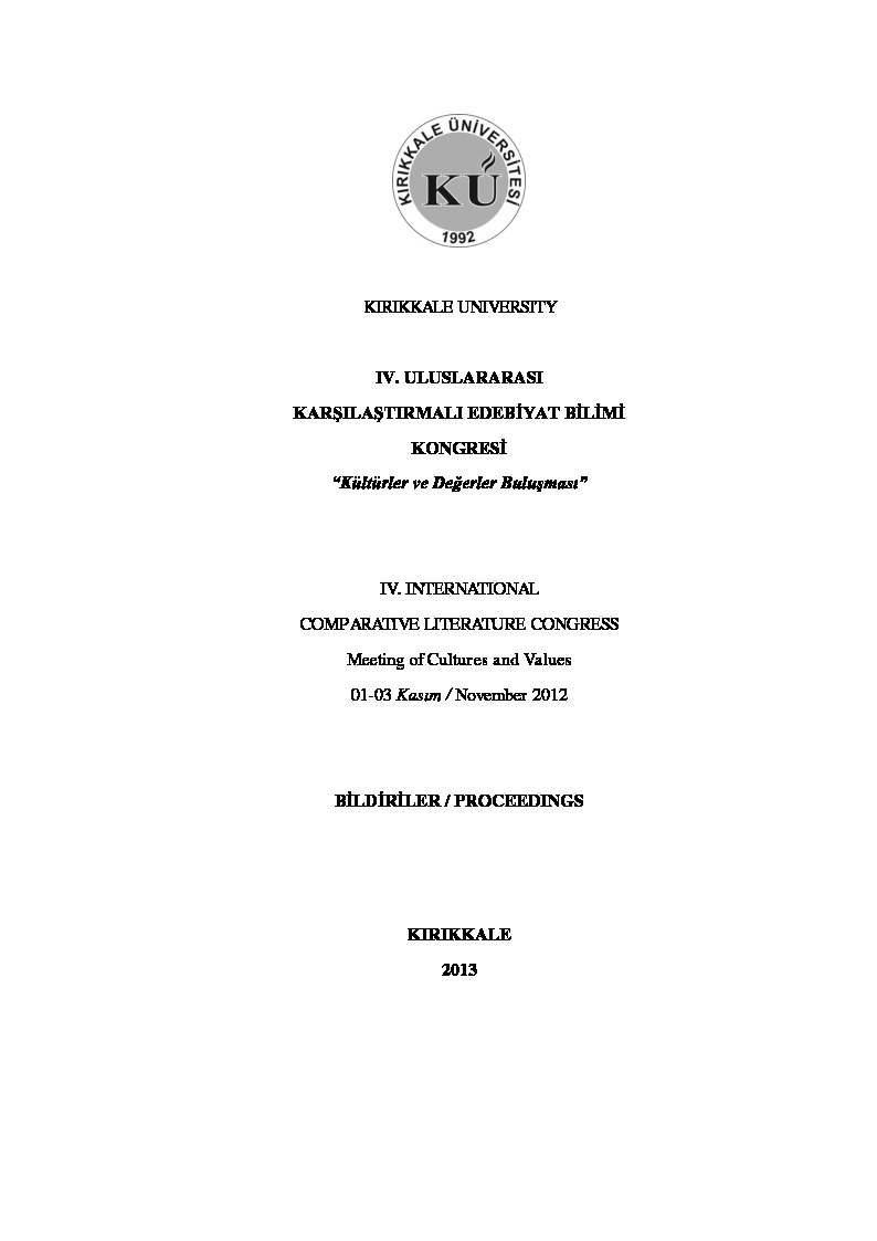 IV-Uluslararası Qarşılaşdırmalı Edebiyat Bildiri Konqresi-4-2012-930s