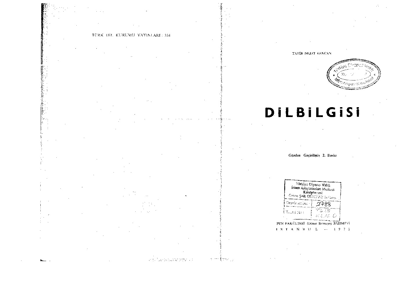Dilbilgisi-Tahir Nejat Gencan-1971-502s