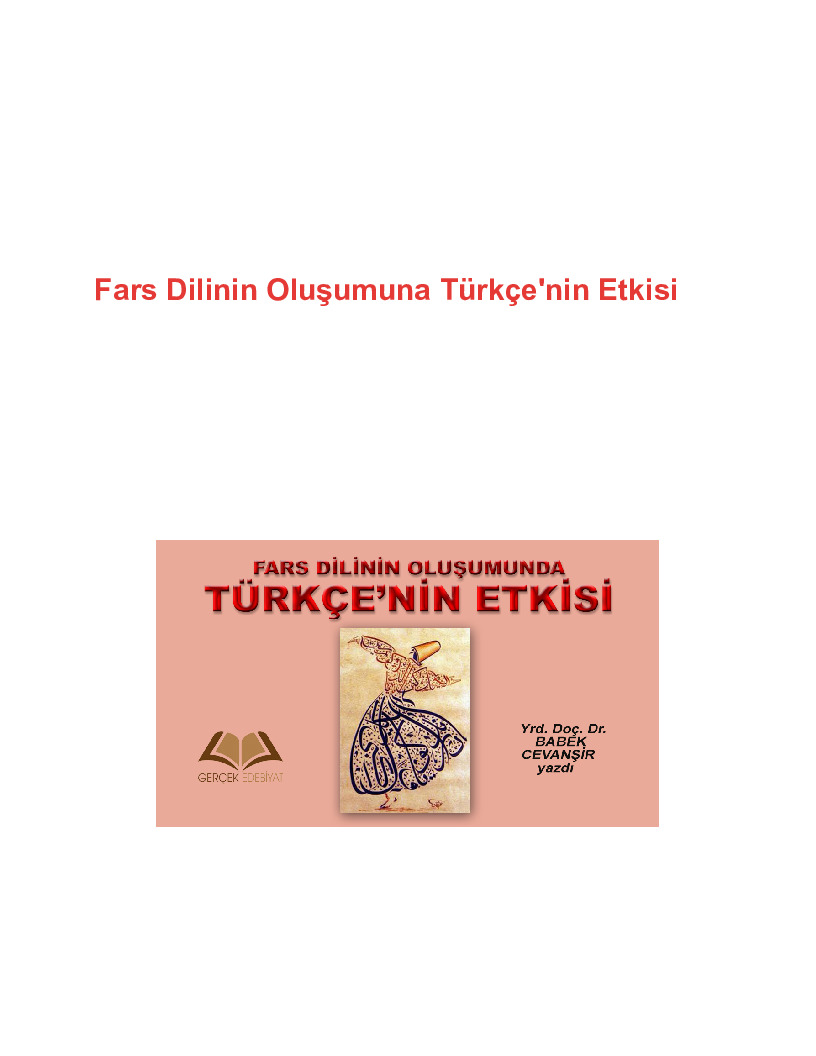 Fars Dilinin Oluşumunda Türkcenin etgisi-Babek.C.S-54s