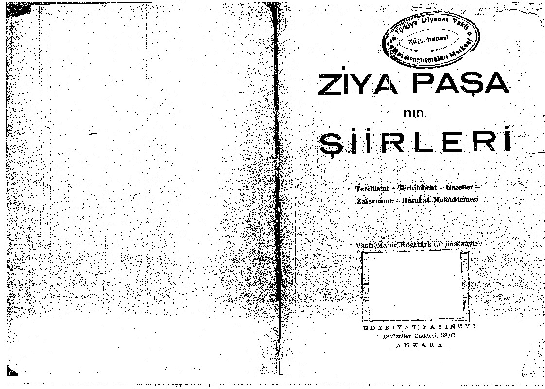 Ziya Paşanın Şiirleri-Tercibed-Terkibbed-Qezeller-Zefername-Xarabat Müqeddimesi-1967-128s