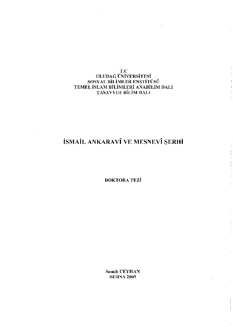 İsmayıl Ankaravi-enqerevi-ve mesnevi şerhi-Semih Ceyhan-latin-2005-558s
