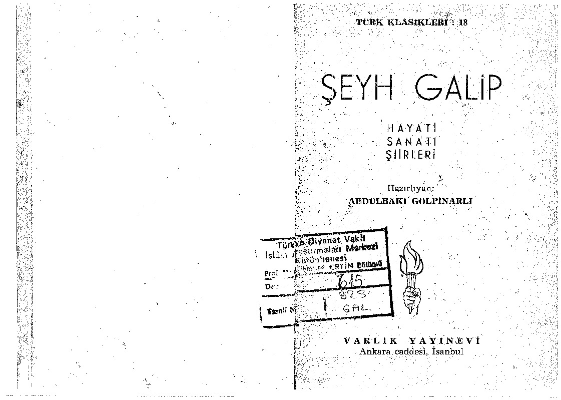 Seyx Qalib-Hayatı-Sanatı-Şiirleri-Abdülbaqi Gölpınarlı-1953-130s