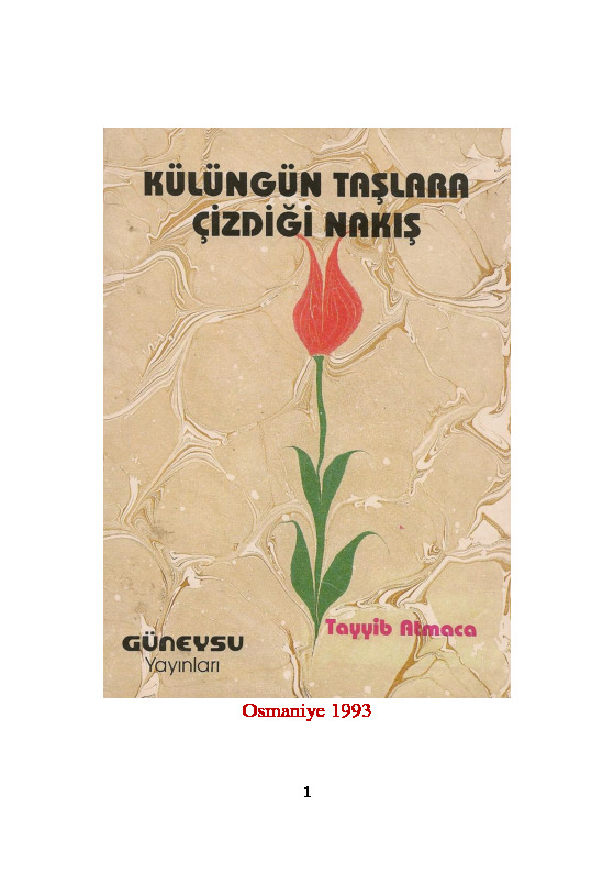 Külüngün Daşlara Cizdigi Naxış-Şiir-Tayyıb Atmaca-1993-57s