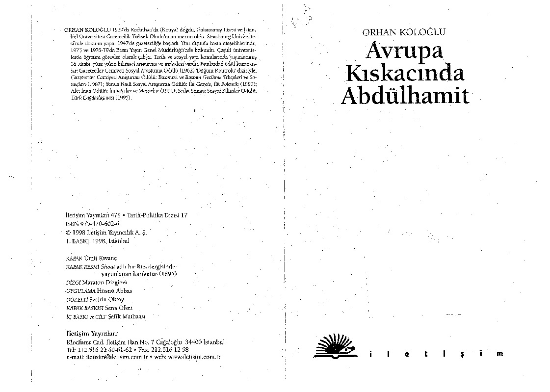 Avrupa Qısqacında Abdulhemid-Orxan Koloğlu-1998-340s