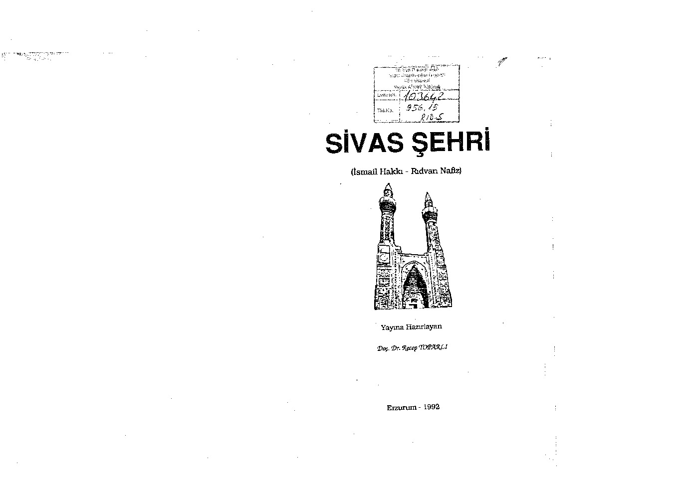 Sivas Shehri-Ismayil Heqqi-Ridvan Nafiz-1992-230s