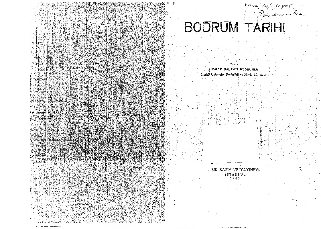 Bodrum Tarixi-Avram Galanti Bodrum-1945-100s
