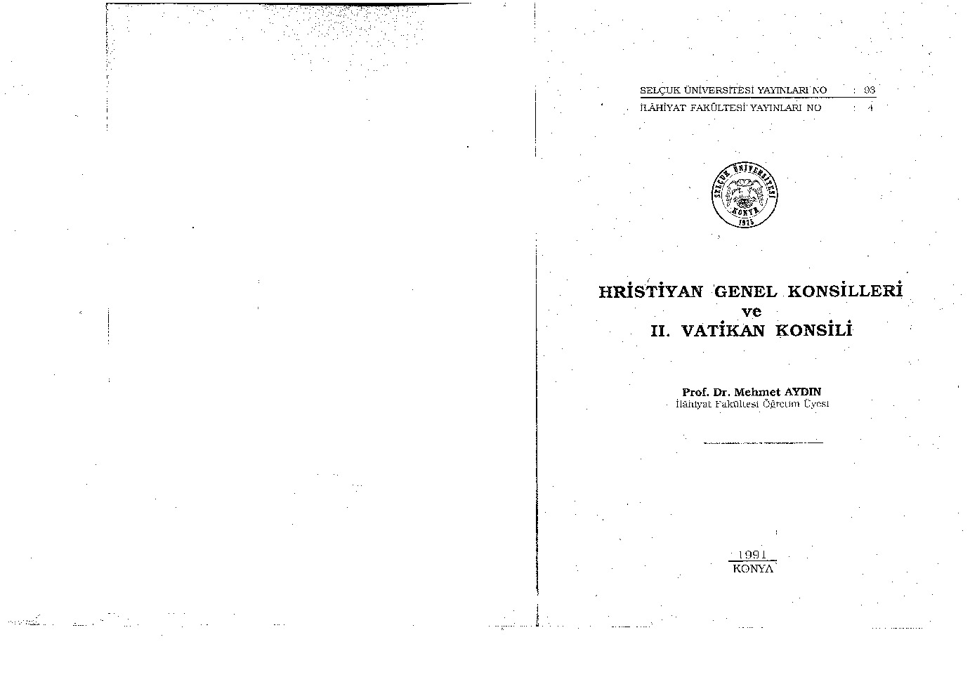 Hrıstiyan Genel Konsilleri Ve II.Vatikan Konsili-Mehmed Aydın-1991-100s