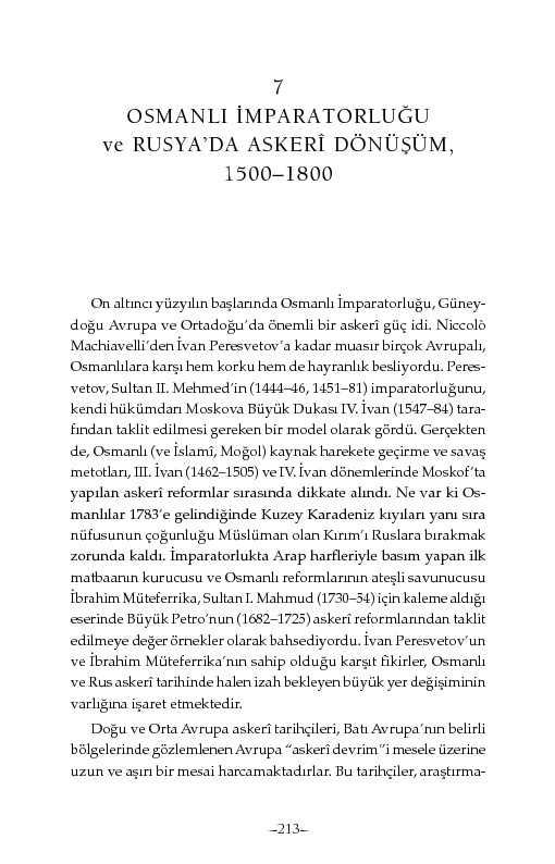 Osmanlı Impiraturluğu Ve Rusyada Esgeri Dönüşümü-1500-1800-54s